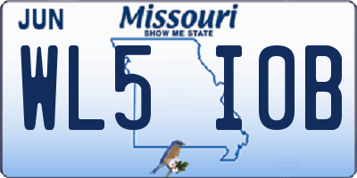 MO license plate WL5I0B