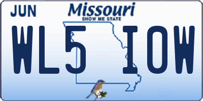 MO license plate WL5I0W
