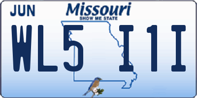 MO license plate WL5I1I