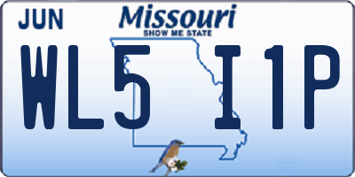 MO license plate WL5I1P