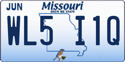 MO license plate WL5I1Q