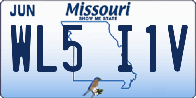 MO license plate WL5I1V
