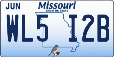 MO license plate WL5I2B