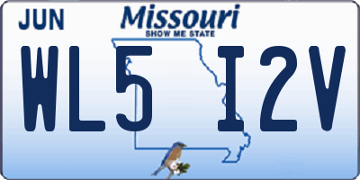 MO license plate WL5I2V