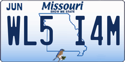 MO license plate WL5I4M
