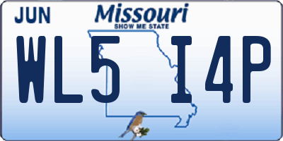MO license plate WL5I4P