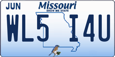 MO license plate WL5I4U