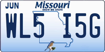 MO license plate WL5I5G
