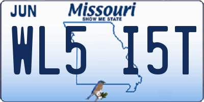 MO license plate WL5I5T