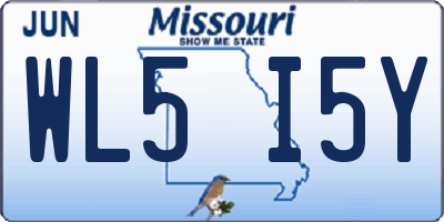 MO license plate WL5I5Y