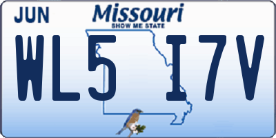 MO license plate WL5I7V