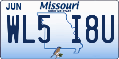 MO license plate WL5I8U