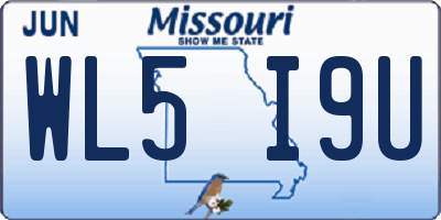 MO license plate WL5I9U