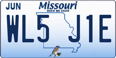 MO license plate WL5J1E