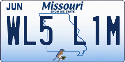 MO license plate WL5L1M