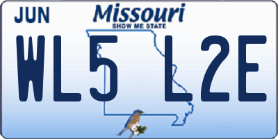 MO license plate WL5L2E