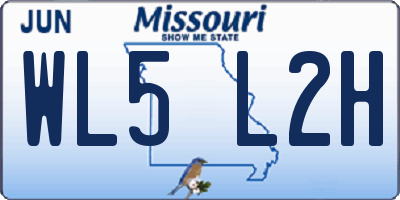 MO license plate WL5L2H
