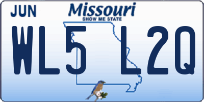 MO license plate WL5L2Q