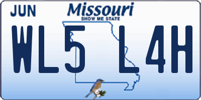 MO license plate WL5L4H