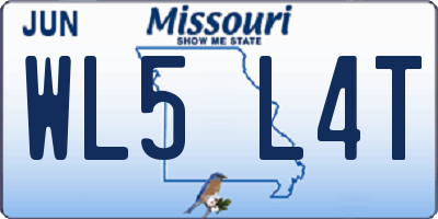 MO license plate WL5L4T