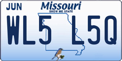 MO license plate WL5L5Q