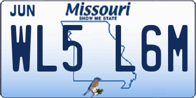 MO license plate WL5L6M