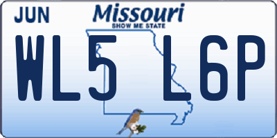 MO license plate WL5L6P