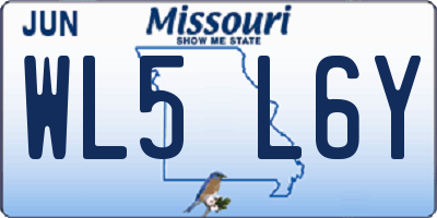 MO license plate WL5L6Y