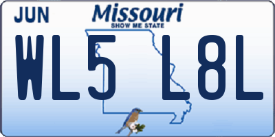 MO license plate WL5L8L