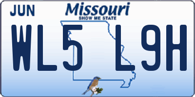 MO license plate WL5L9H