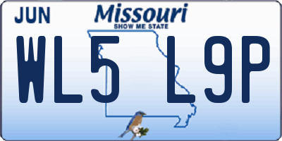 MO license plate WL5L9P