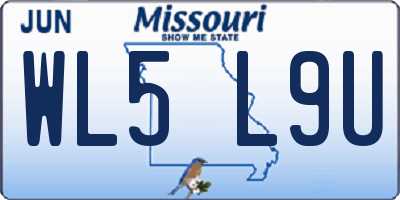 MO license plate WL5L9U