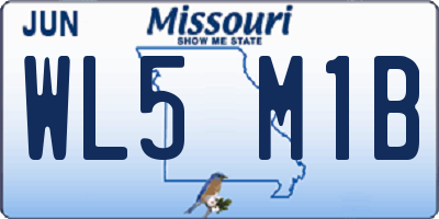 MO license plate WL5M1B