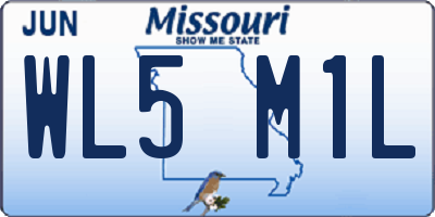 MO license plate WL5M1L