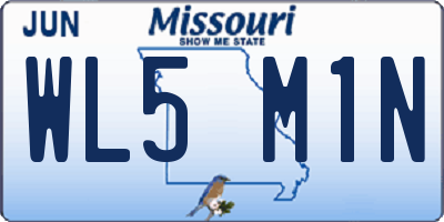 MO license plate WL5M1N