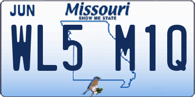 MO license plate WL5M1Q