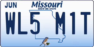 MO license plate WL5M1T