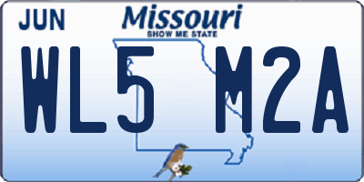 MO license plate WL5M2A