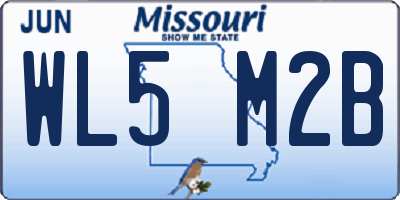 MO license plate WL5M2B