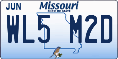 MO license plate WL5M2D