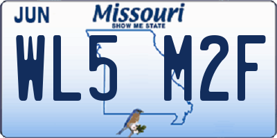 MO license plate WL5M2F