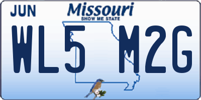 MO license plate WL5M2G