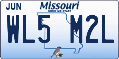 MO license plate WL5M2L