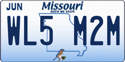 MO license plate WL5M2M