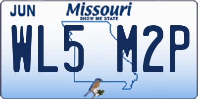 MO license plate WL5M2P