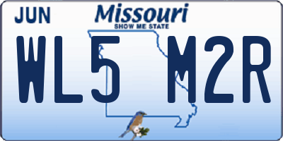MO license plate WL5M2R