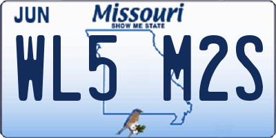 MO license plate WL5M2S