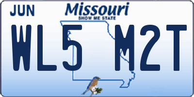 MO license plate WL5M2T