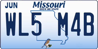 MO license plate WL5M4B