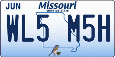 MO license plate WL5M5H